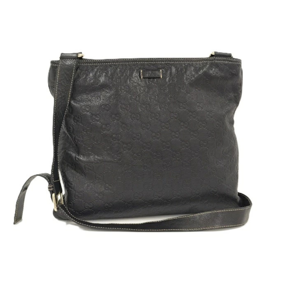 Gucci Shoulder Bag Guccissima Leather Black